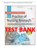 Burns and Grove's The Practice of Nursing Research 8th Edition Test Bank