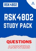RSK4802 Study/Exam Pack 