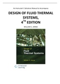 Exam (elaborations) Design of Fluid Thermal Systems  Design of Fluid Thermal Systems, SI Edition, ISBN: 9781305076075