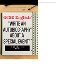 Autobiography Answers: Writing about a Special Event | IGCSE & GCSE English Practice | Top Writing