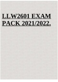 LLW2601 EXAM PACK 2021/2022.