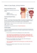 BIOS 256 Week 4 Case Study; Urinary System