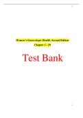 Test Bank for Women’s Gynecologic Health, 2nd Edition By Kerri D. Schuiling and Frances E. Likis [With correct answers]