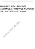 Women’s Health Care inAdvanced Practice Nursing2ndEdition Testbank