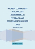 PYC4814 Community Psychology Assignment 1 AND Theoretical Lenses
