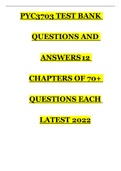 PYC3703 Test bank Question and Answer 12 Chapters of 70+ Questions Each Latest 2022