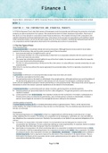 Finance 1 Summary Corporate Finance (chapter 1 till 13, 26, 27) - ENDTERM UVA EBE (GRADE: 9)
