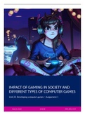Unit 22 - Developing Computer Games -  Assignment 1 - Impact of gaming in society (P1, P2, D1)