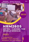 HRM2605 Extensive Notes from the prescribed book - Human Resource Management in South Africa Notes P. A. Grobler