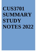 CUS3701 SUMMARY STUDY NOTES 2022
