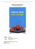 Boekverslag Nederlands Het diner