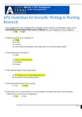 N4325 MODULE 2 APA Guidelines for Scientific Writing in Nursing Research