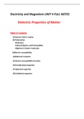 Electricity and Magnetism UNIT 4 FULL NOTES