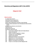 Electricity and Magnetism UNIT 5 FULL NOTES