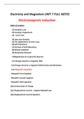 Electricity and Magnetism UNIT 7 FULL NOTES