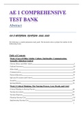 AE 1 Comprehensive Test Bank