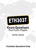 ETH303T (NOtes, ExamPACK and QuestionPACK)