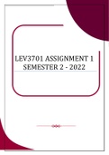 LEV3701 ASSIGNMENT 1 SEMESTER 2 - 2022
