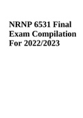 NRNP 6531 Final Exam Compilation For 2023 (Score 100%)