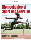 Biomechanics of Sport and Exercise 4th Edition McGinnis Test Bank ISBN-13 ‏: ‎ 9781492571407  | Complete Test bank| ALL CHAPTERS.