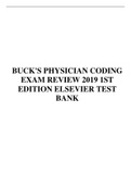 Buck's Physician Coding Exam Review 2019 1st Edition Elsevier Test Bank