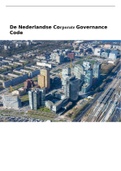 Profielwerkstuk De Nederlandse Corporate Governance Code VWO Bedrijfseconomie (Cijfer 9,2)
