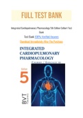Integrated Cardiopulmonary Pharmacology 5th Edition Colbert Test Bank