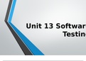 Unit 13 Software Testing Assignment 1 (Distinction) Distinction Example (Learning Aim A) 2023/24