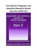 Test Bank for Diagnostic and Statistical Manual of Mental Disorders (DSM-5®)