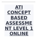 ATI CONCEPT BASED ASSESSMENT LEVEL 1 ONLINE PRACTICE A