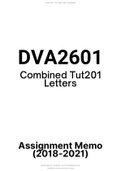 DVA2601 Combined Tut201 Letters