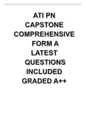 ATI PN  CAPSTONE  COMPREHENSIVE  FORM A  LATEST  QUESTIONS  INCLUDED  GRADED A++