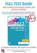 Test Bank for Buck's Step-by-Step Medical Coding, 2022 Edition 1st Edition By Elsevier Chapter 1-27 Complete Guide A+