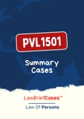 PVL1501 - Law of Persons (Prescribed Cases) Download Now!