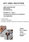 Portfolio 1.1 NTI HBO Recht - 3 cases: Marktplaats, Bavaria en Sinterklaas - Bachelor Rechten Klassikaal - Geslaagd 8 in 2022