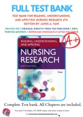 Test Bank For Reading, Understanding, and Applying Nursing Research 6th Edition by James A. Fain 9781719641821 Chapter 1-15 Complete Guide.