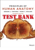 TEST BANK for Principles of Human Anatomy, 15th Edition by Gerard J. Tortora, Mark Nielsen ISBN: 978-1-119-66286-0. All Chapters 1-27 (Complete Download). 1032 Pages.