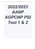 2022/2023 AANP AGPCNP PSI Test 1 & 2.