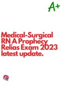 Medical-Surgical RN A Prophecy Relias Exam 2023 latest update.