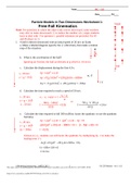 Questions and Answers > SCIENCE PHYSICS_Particle Models in Two Dimensions Worksheet 1: Free-Fall Kinematics