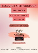 HMPYC80 RESEARCH METHODOLOGY textbook summary chapter 1 to 8