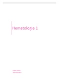 Samenvatting  Hematologie 1