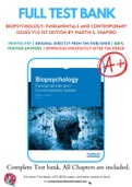 Test Bank for Biopsychology: Fundamentals and Contemporary Issues v1.0 1st Edition by Martin S. Shapiro Chapter 1-16 Complete Guide