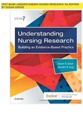 Test Bank for Understanding Nursing Research , 7th Edition ,Susan Grove, Jennifer Gray( All chapters)