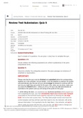 Review Test Submission: Quiz 5 University of British Columbia PHIL 120 (Questions and Answers)