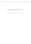 PYC4814 Community Psychology Assignment 1
