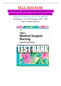 Dewit’s Medical Surgical Nursing Concepts and Practice 3rd, 4th & 5th  Editions Stromberg Test Banks