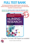 Test Bank For Reading, Understanding, and Applying Nursing Research 6th Edition By James A. Fain 9781719641821 Chapter 1-15 Complete Guide .