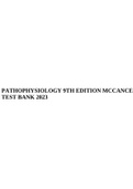 PATHOPHYSIOLOGY 9TH EDITION MCCANCE TEST BANK 2023, PATHOPHYSIOLOGY 8TH EDITION MCCANCE TEST BANK, TEST BANK PATHOPHYSIOLOGY THE BIOLOGIC BASIS FOR DISEASE IN ADULTS AND CHILDREN Complete Solutions to All Chapters 1-50 Kathryn L. McCance, Sue E. Huether &