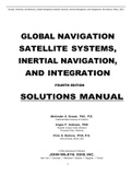 Solution Manual for Global Navigation Satellite Systems Inertial Navigation and Integration 4th Edition Grewal
